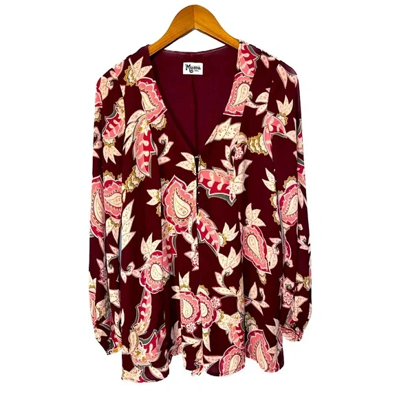 SHOW ME YOUR MUMU | Bailey Tie Back Romper for Fall | Flouncy Boho Print | Small - Picture 5 of 11